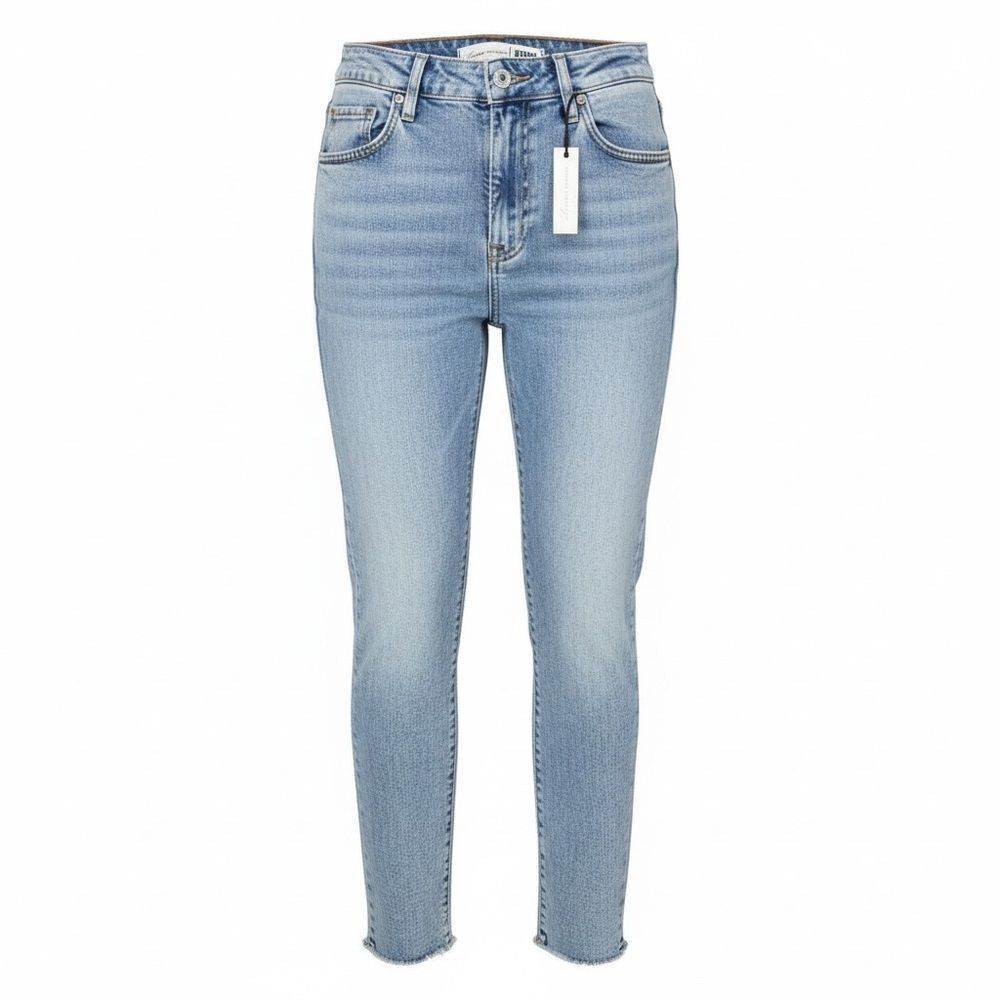 NWT Lovers + Friends Denim Women’s Crop Denim Blue Jeans - Size 25 - Picture 2 of 9